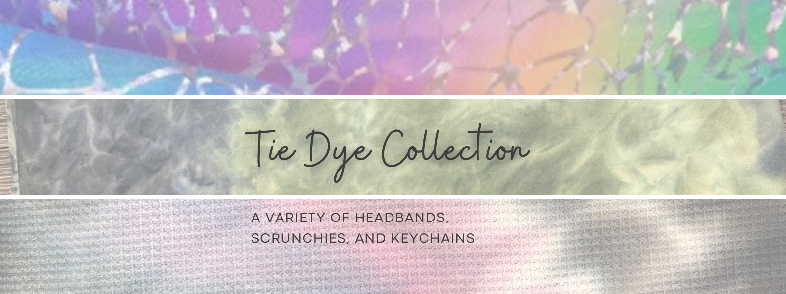 View the tie dye collection of headbands and scrunchies