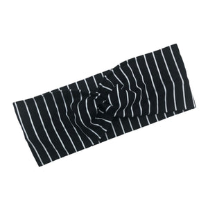 black and white striped headband