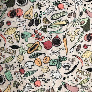 fabric with vegetables