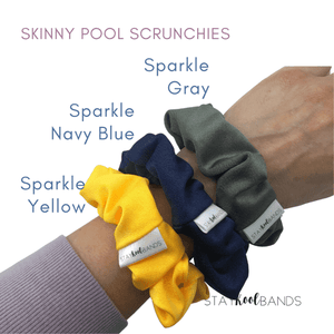 Skinny Pool Scrunchies in Solid Colors
