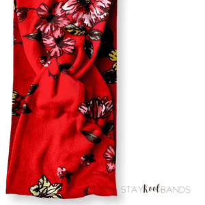 Red with Yellow Floral Headband