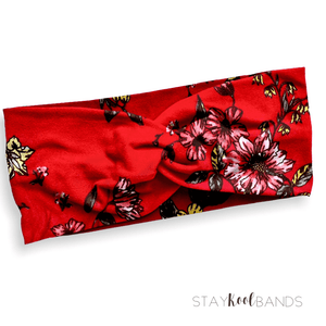 Red with Yellow Floral Headband
