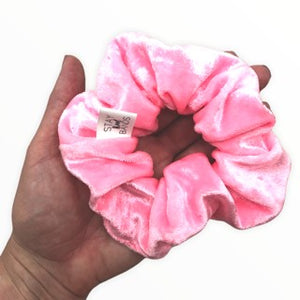 bright pink hair scrunchie