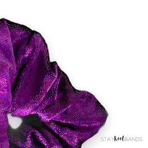 purple glitter sparkle scrunchie