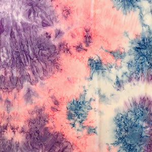closeup of tie dyed fabric